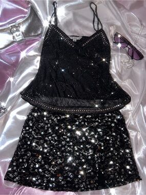 NWT Y2K Party Outfit Rave whimsy Fairy XS/M Festival Clubwear Sequin